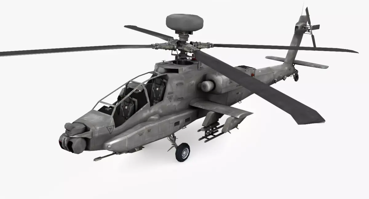 Apache AH-64D Longbow Low-poly 3D model