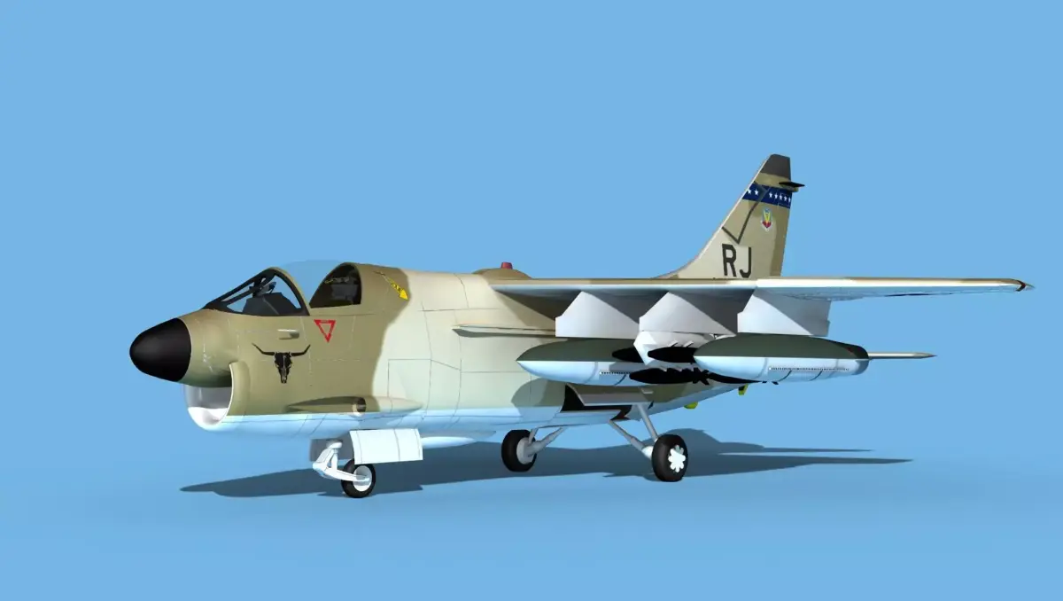 Chance Vought A-7E Corsair II V06 USAF 3D model