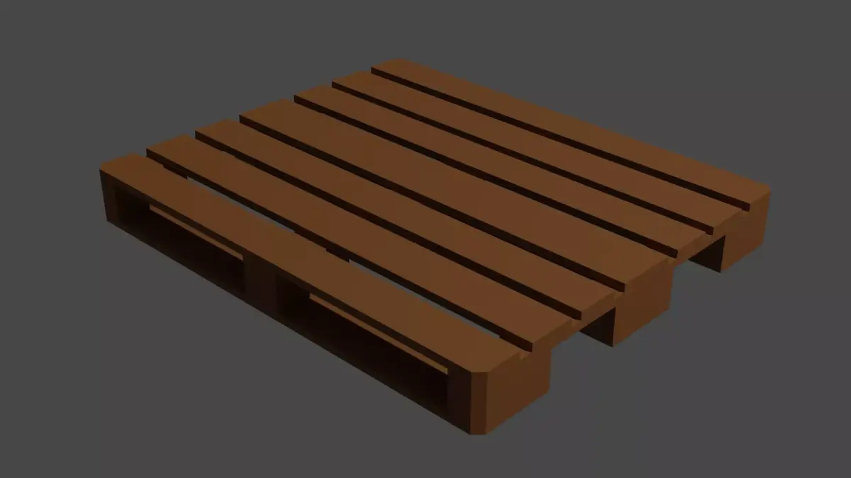 Low Poly Pallet lego brick Low-poly 3D model