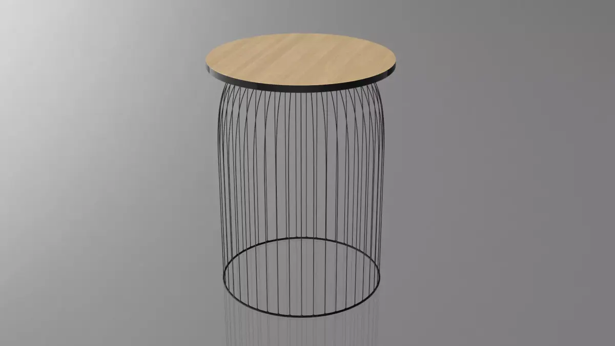 Bird Cage Stool 3D model