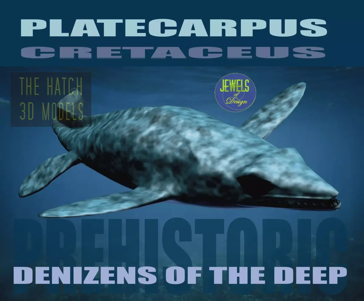 Platecarpus shark Low-poly 3D model