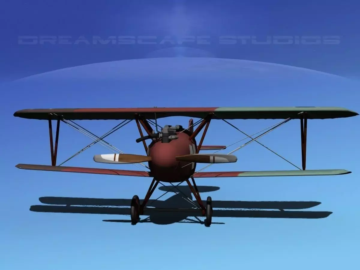 Albatross DIII Fighter 3D model Rigged