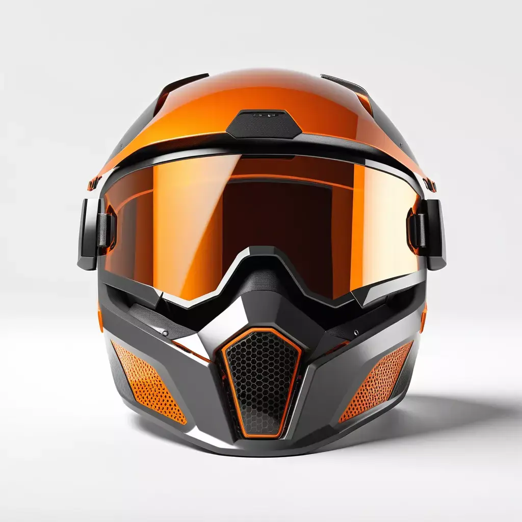 Futuristic Orange Tinted Visor 3D model