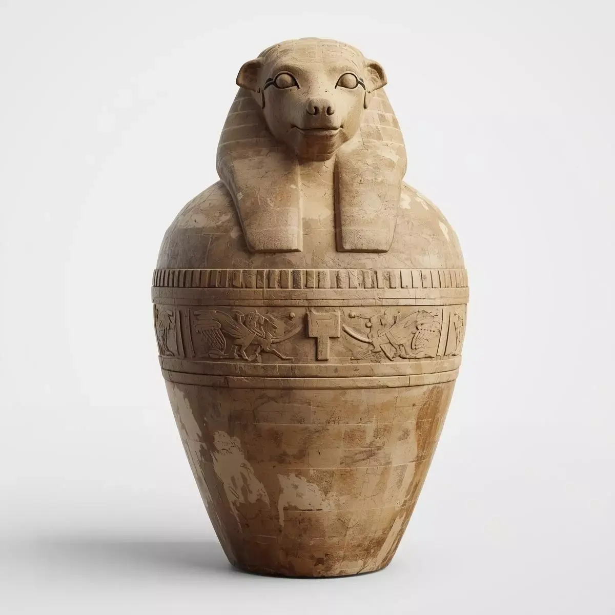 Ancient Egyptian Canopic Jar 3D Prop Analysis 3D model