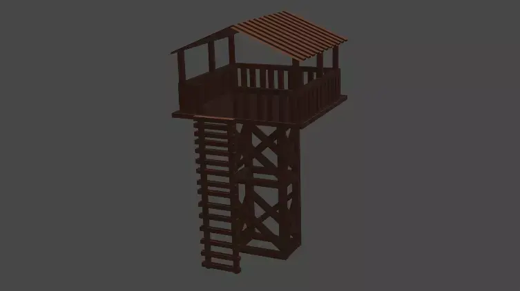 wacthe towar Free low-poly 3D model