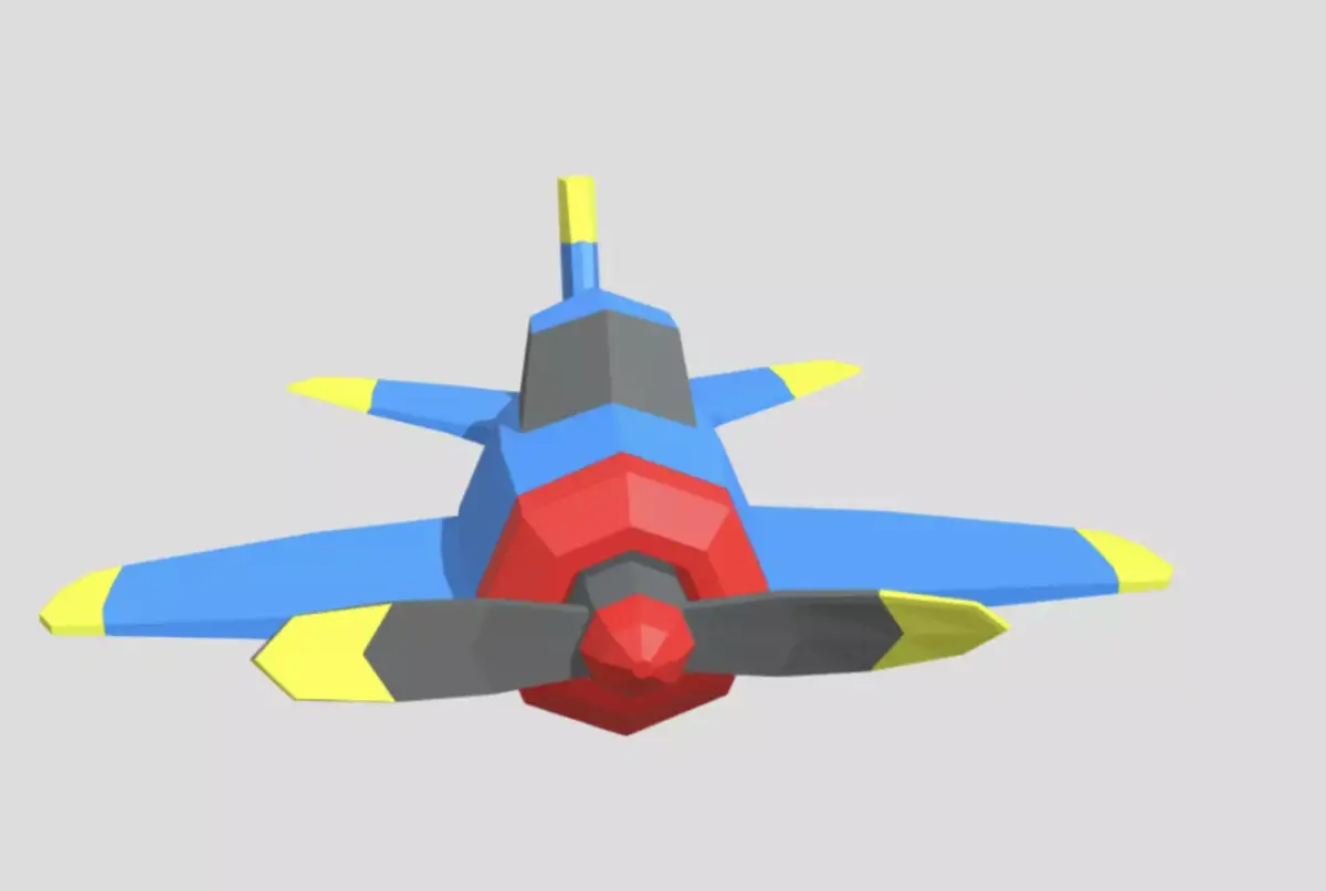 Aviao airplane with propellers Free 3D model