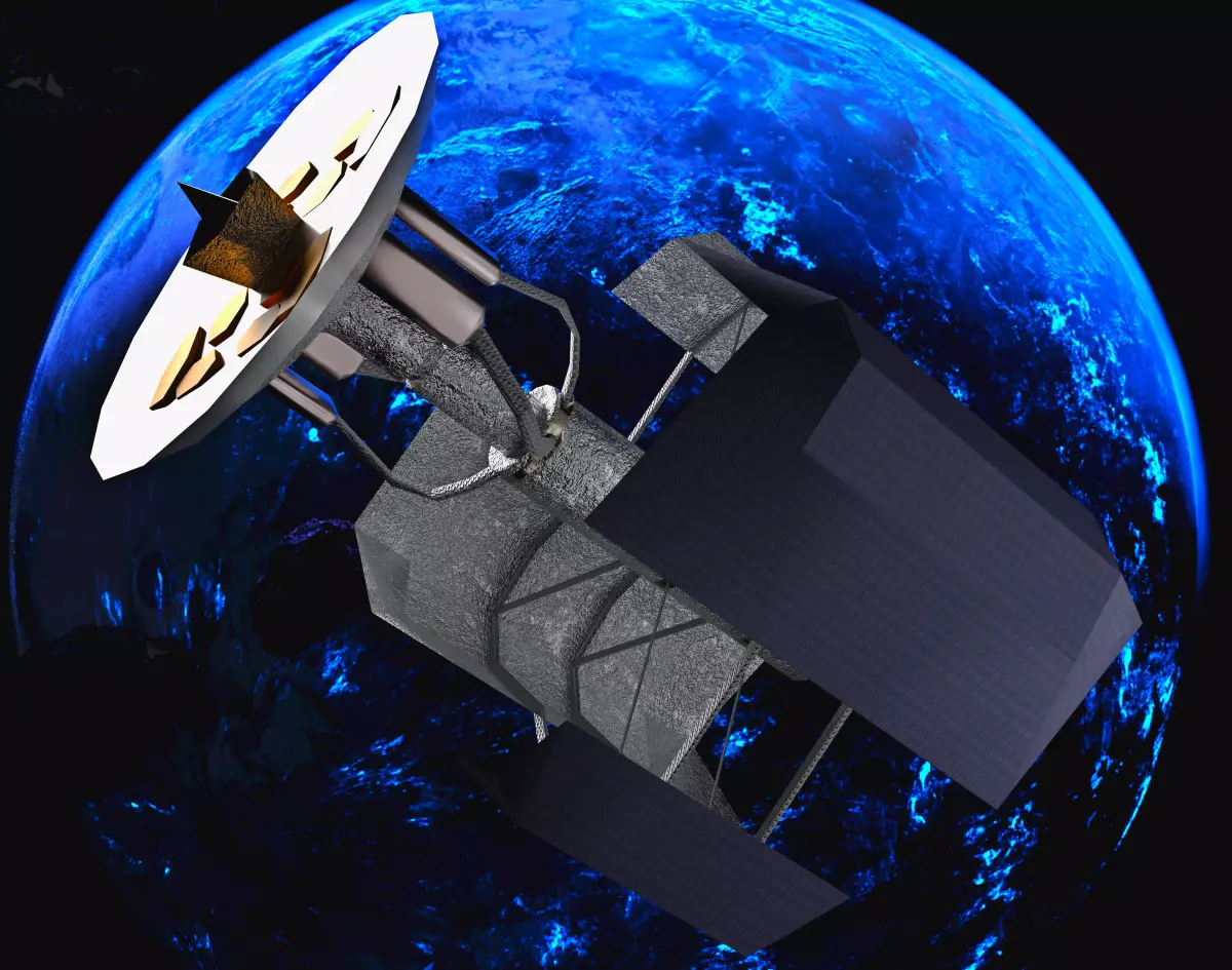 Space Telescope Satellite Low-poly 3D model
