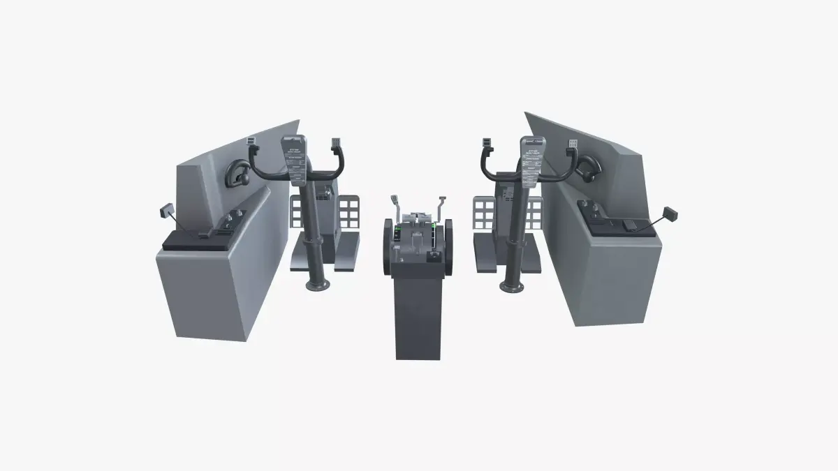 Airplane Cockpit Front Interior 3D model