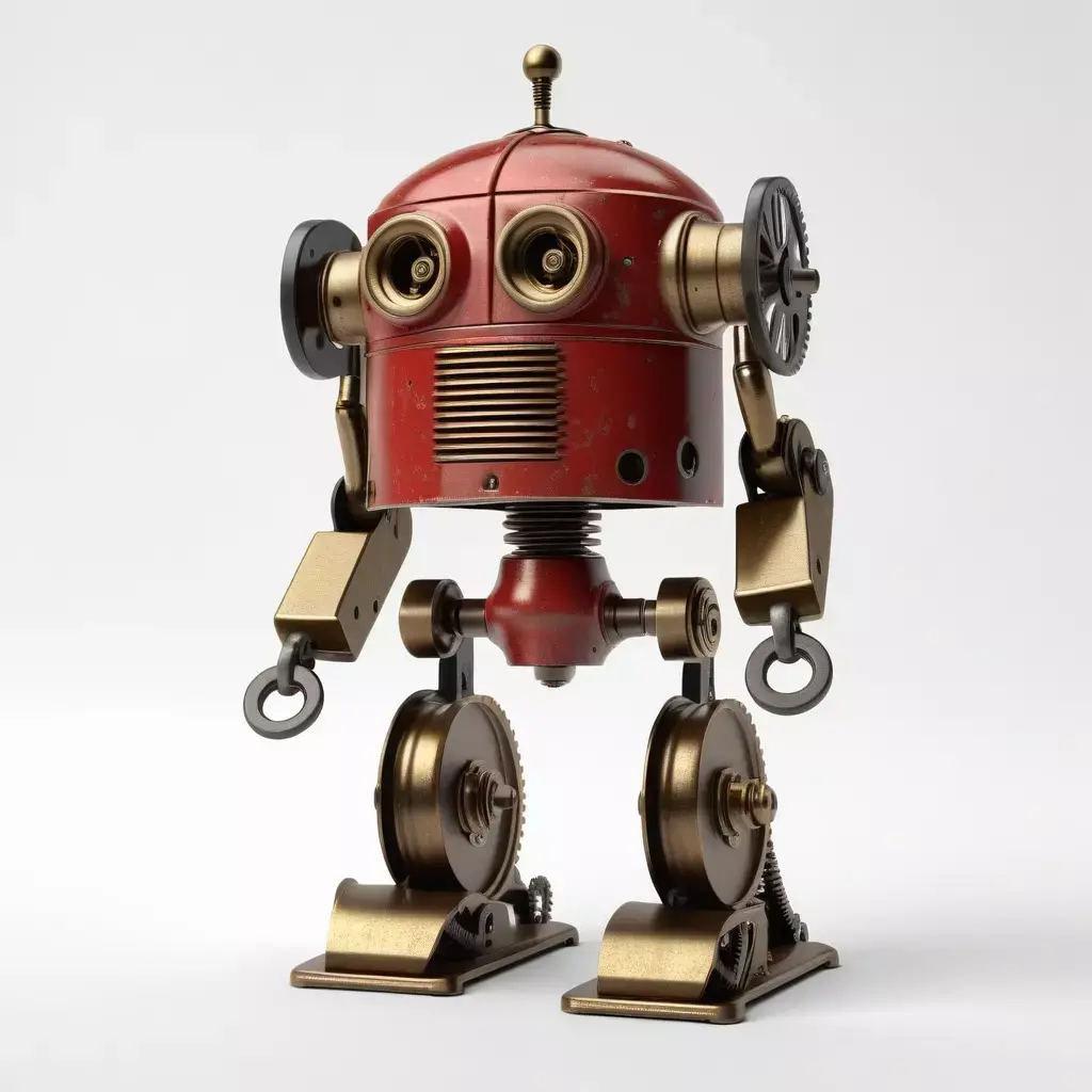 Vintage Steampunk Robot Character 3D model