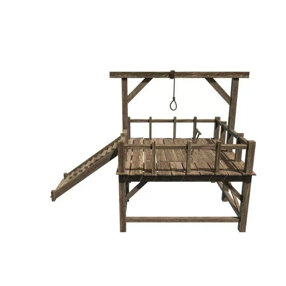 Gallows Low-poly 3D model
