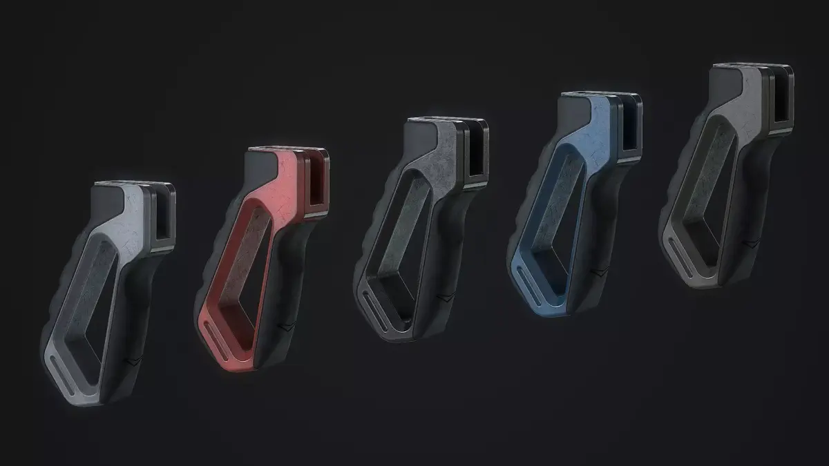 Tyrant Designs Concept One AR15 PistolGrip Low-poly 3D model