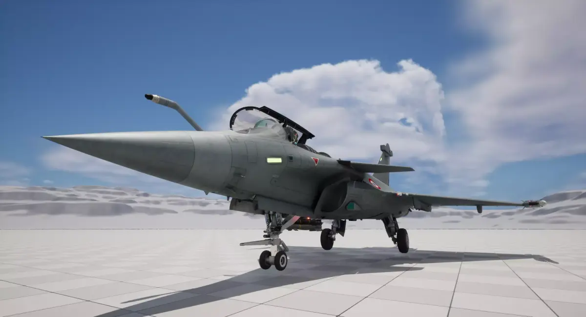 Rigged Rafale Marine Fighter 3D model