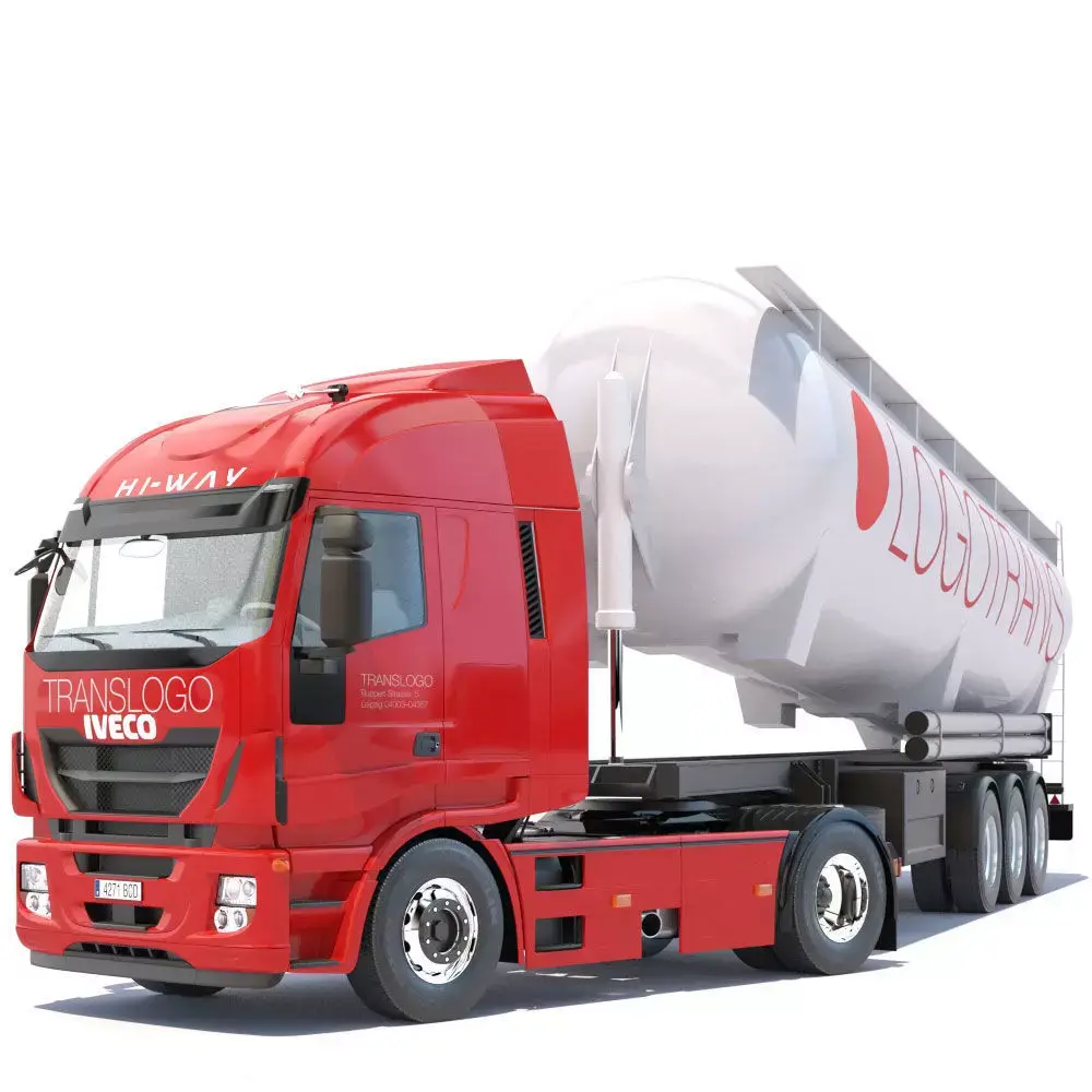 IVECO Hi-Way with Tipping Silo 3D model