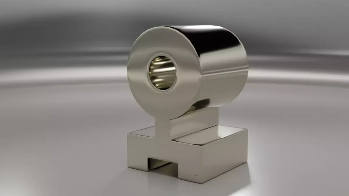 Metal support with ring 3D model