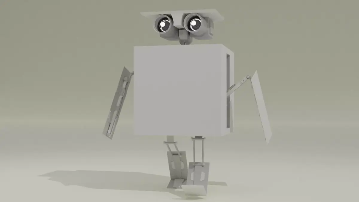 Cube Robot Low-poly 3D model purchase