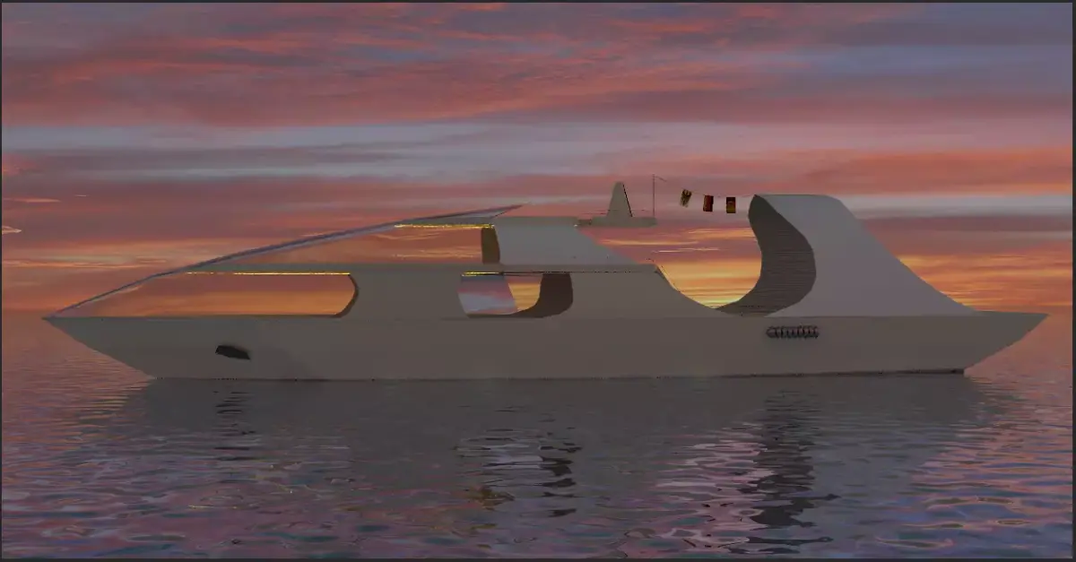 Low poly yacht boat that looks like plane Free 3D model