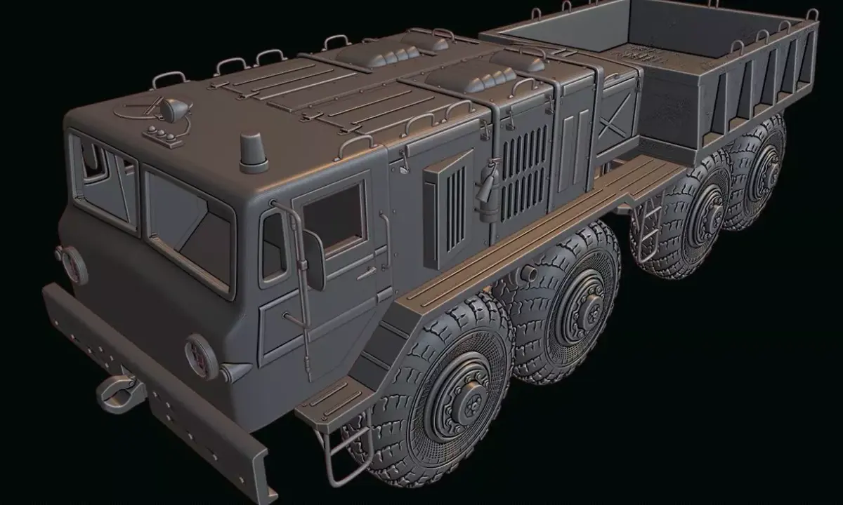 maz 537 truck 3D print model