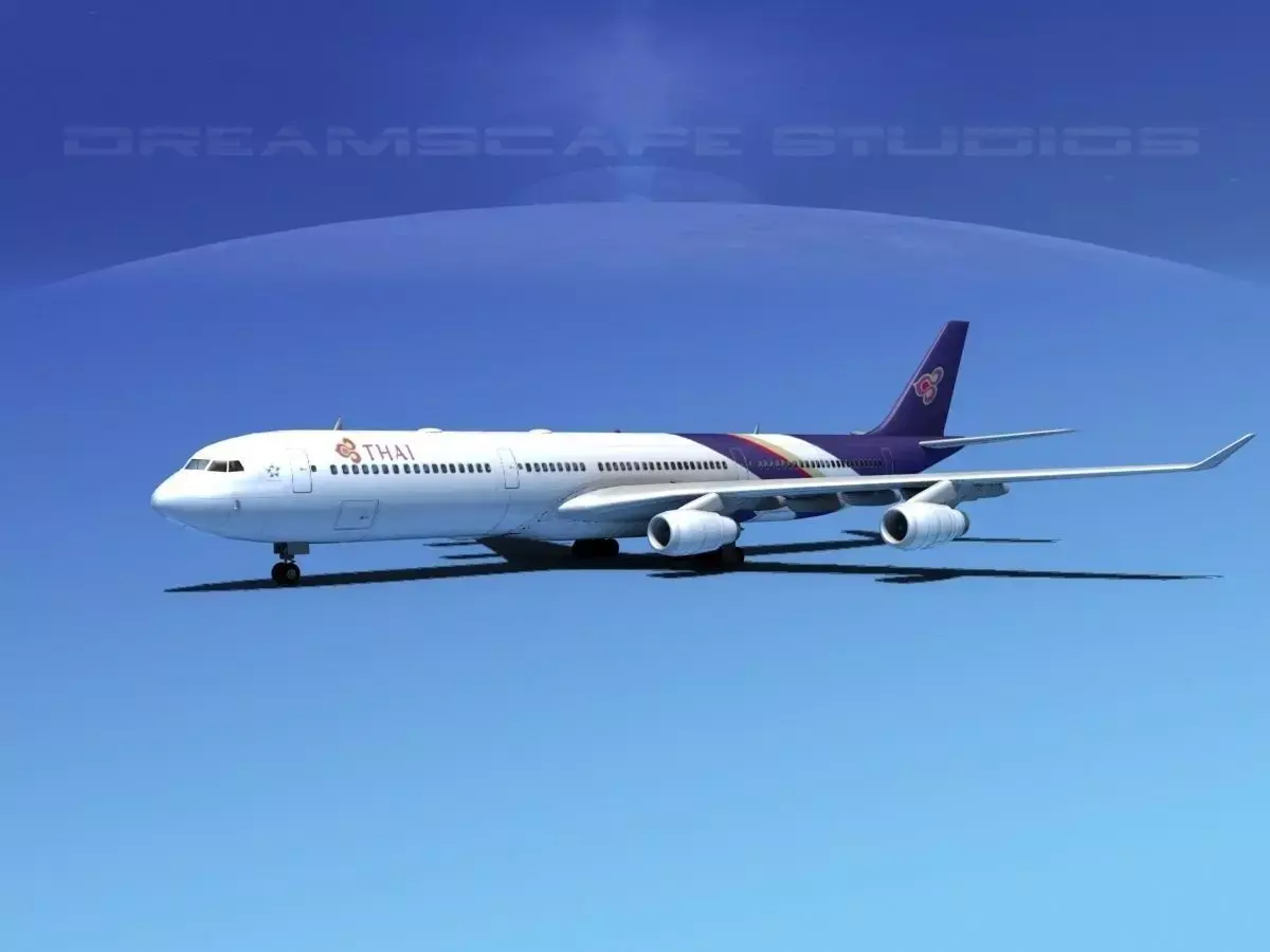 Airbus A340-600 Thai 3D model