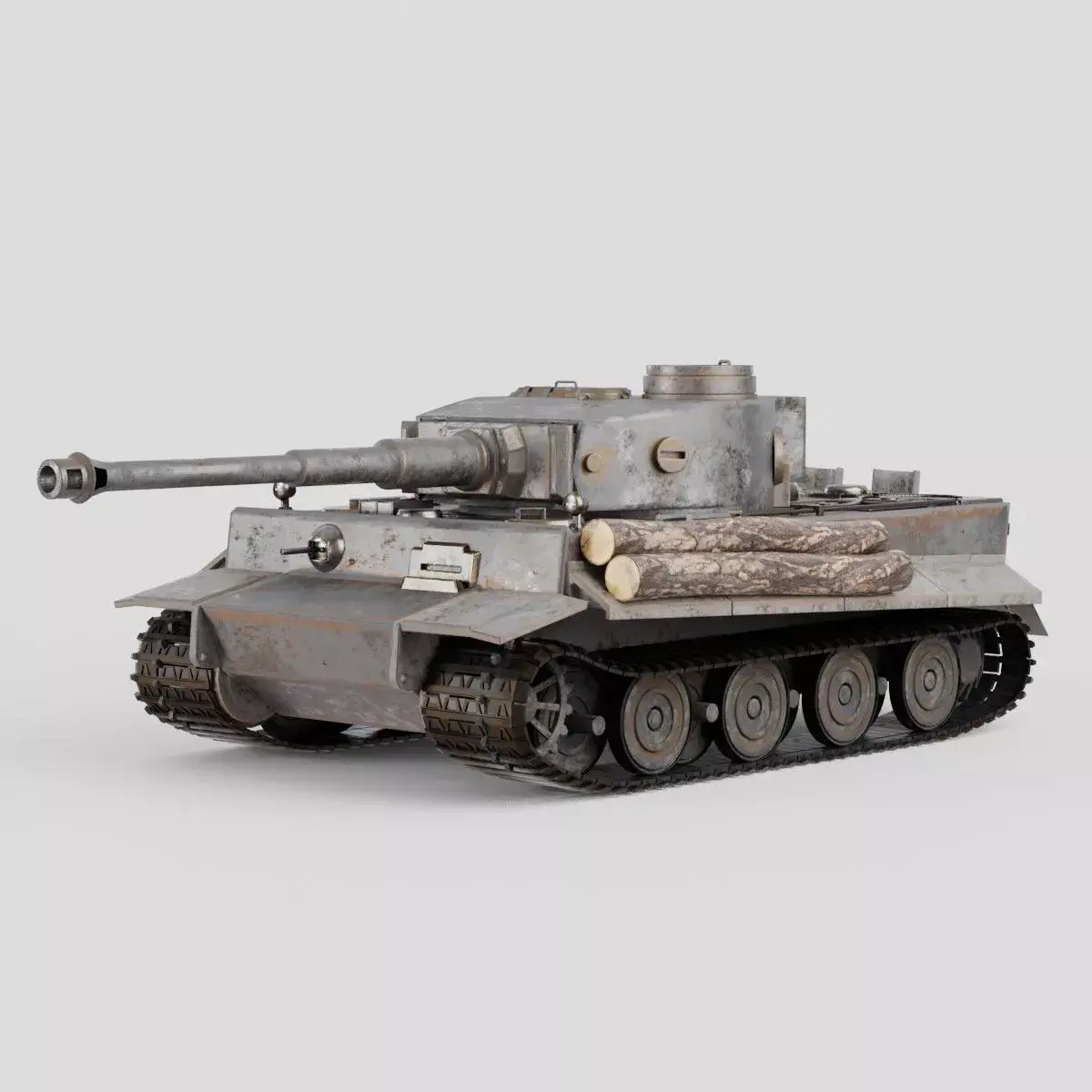 Tiger 1 GameReady tank Low-poly 3D model