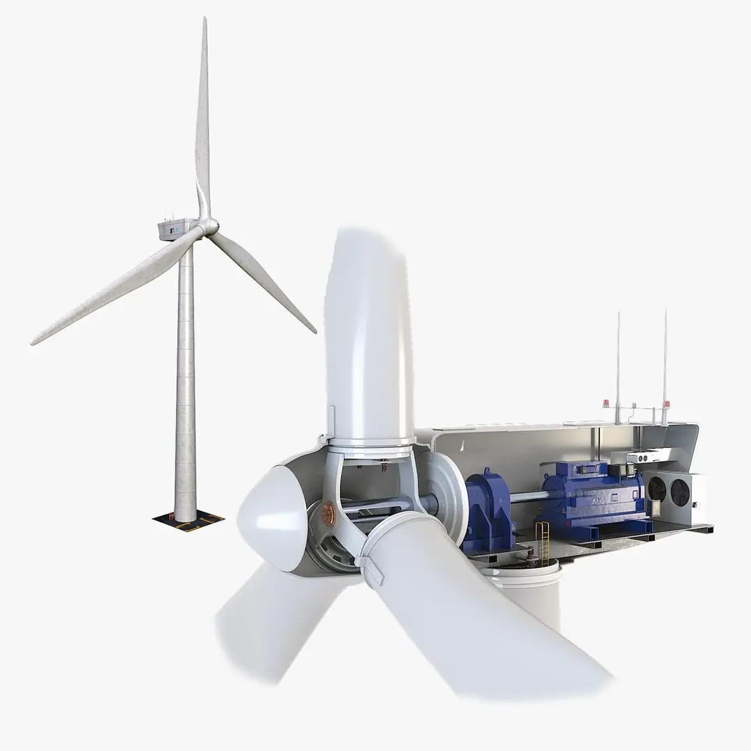Wind Turbine Set 3D model