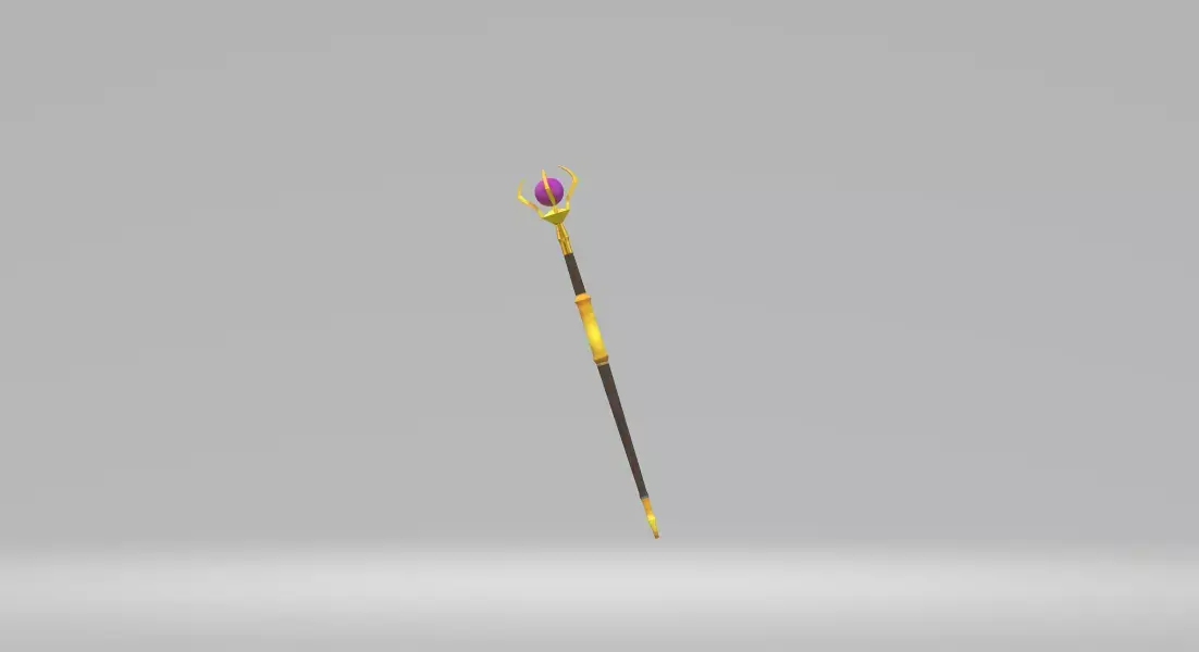 magic staff Low-poly 3D model