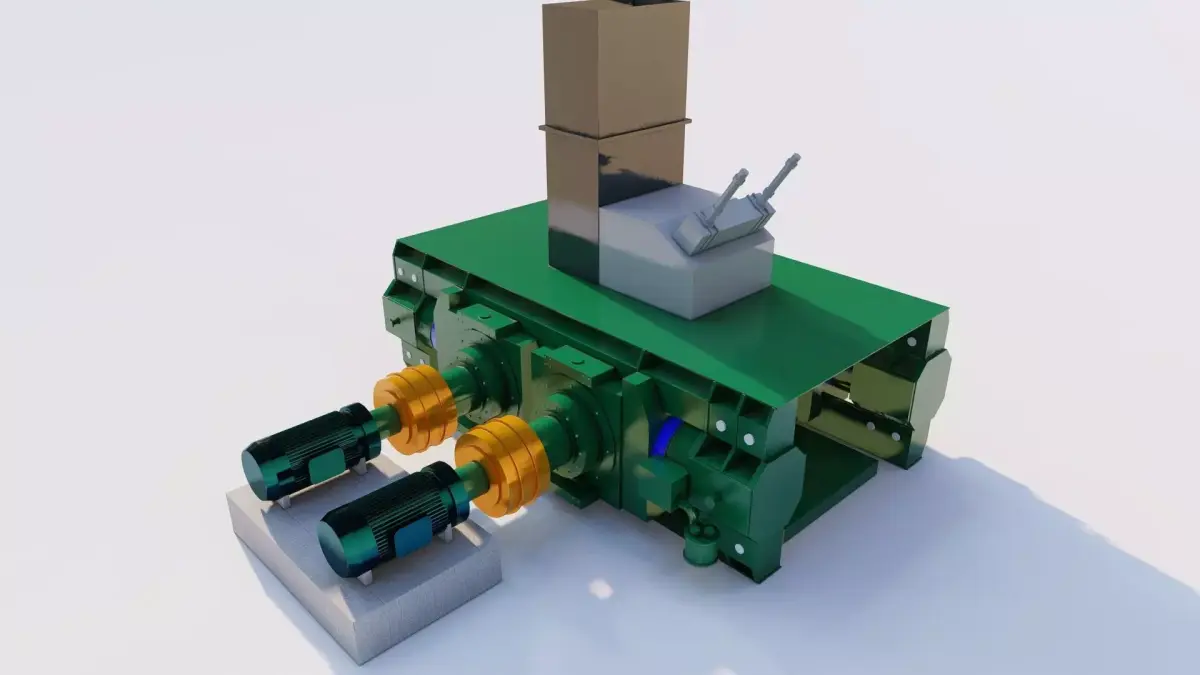 High Pressure Grinding Roll 3D Model 3D model