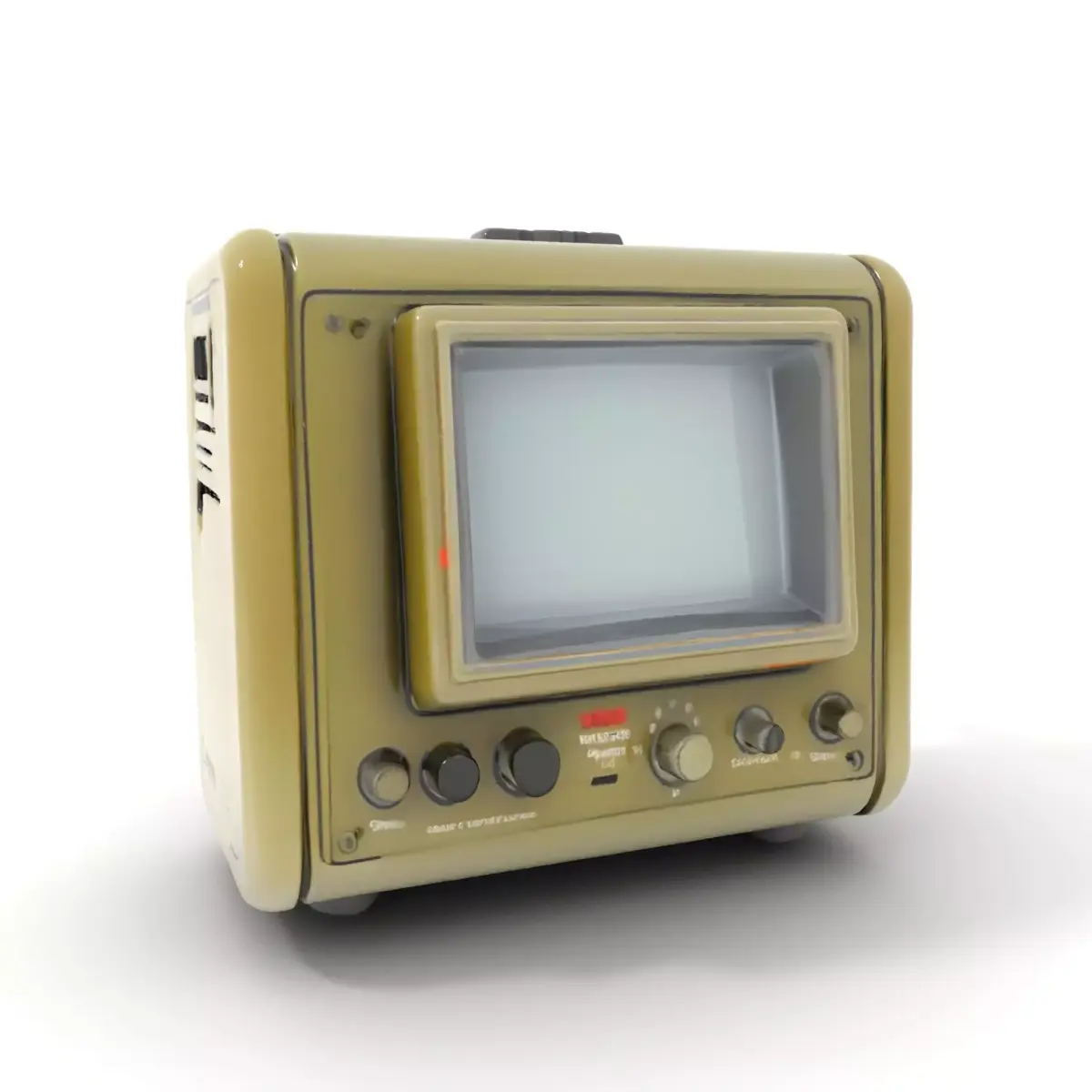 Vintage Military Oscilloscope Model Pack with Classic Design Low-poly 3D model