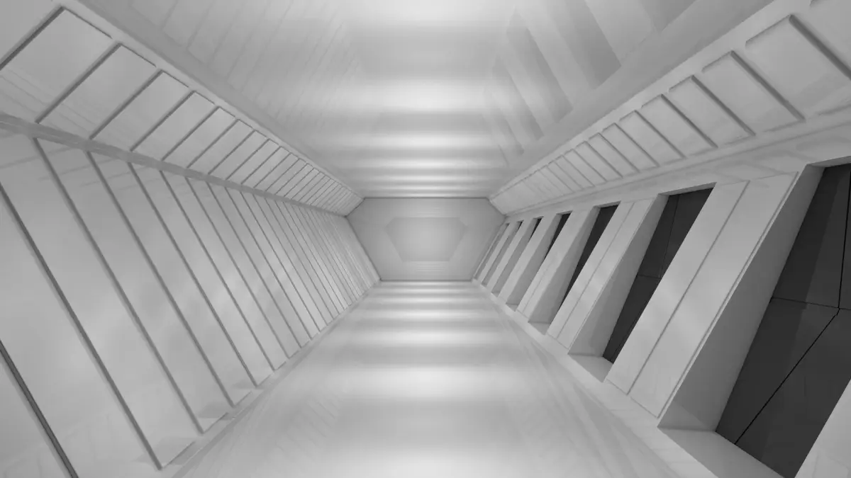 Sci Fi Tunnel Low-poly 3D model 13