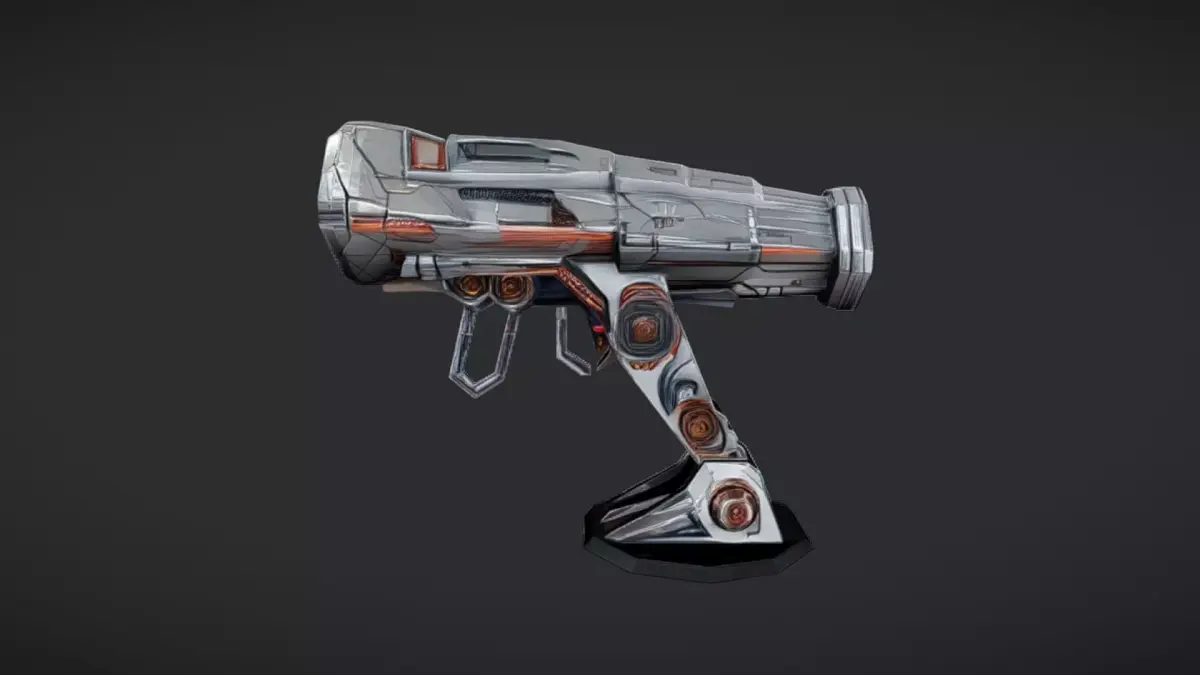 futuristic sci-fi turret or cannon 3D model