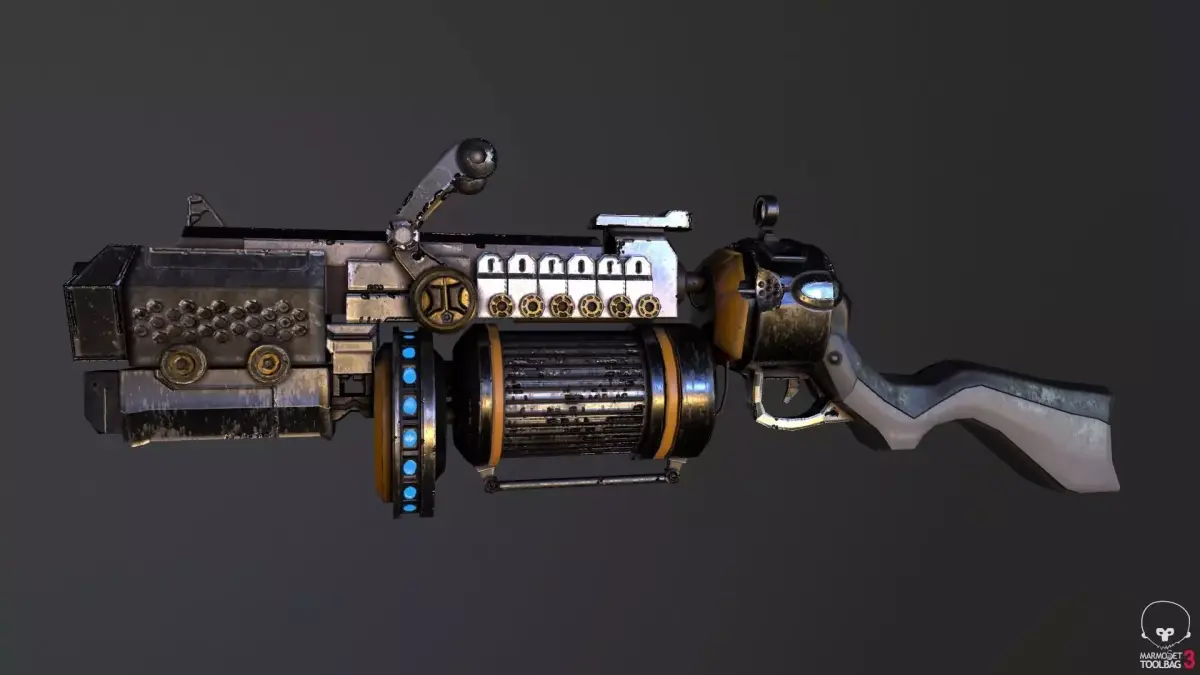 SCI-FI Rifle Low-poly 3D model order