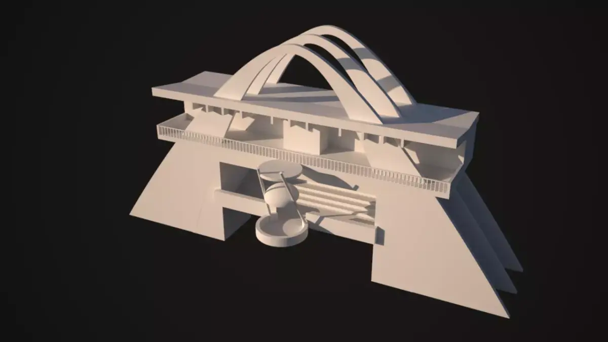 GHANA INDEPENDENCE SQUARE ARC Low-poly 3D model