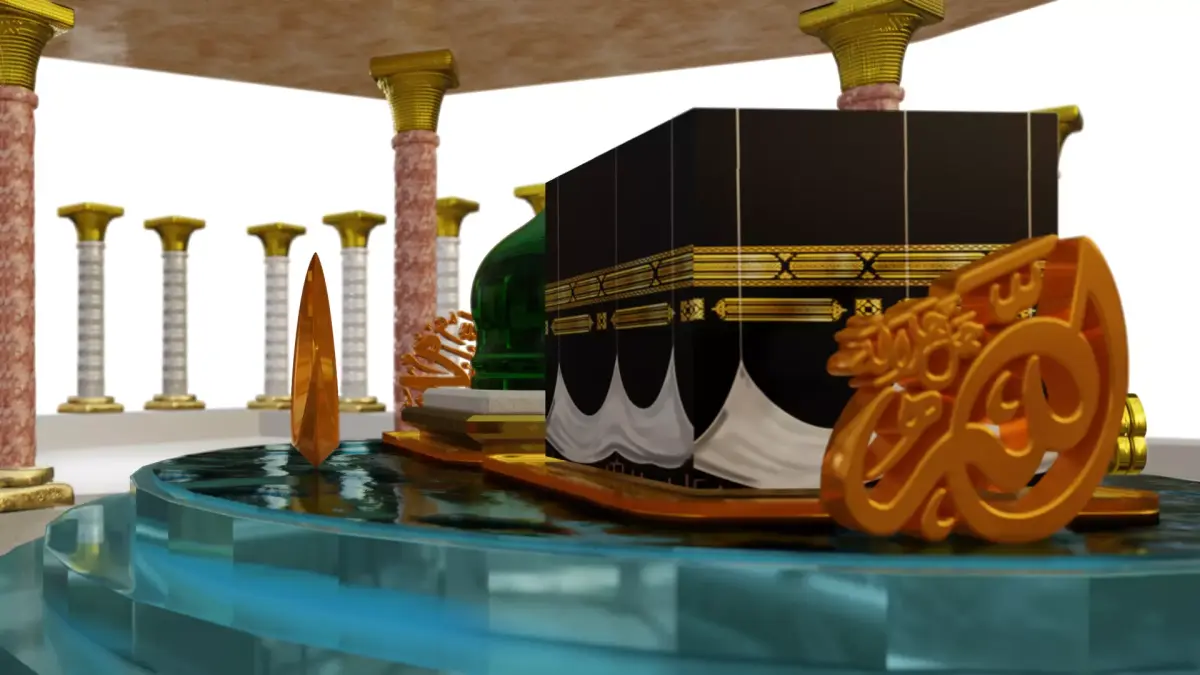 Eid 3D Islamic Model Animation Kaaba-Madina-Mosque 3D model