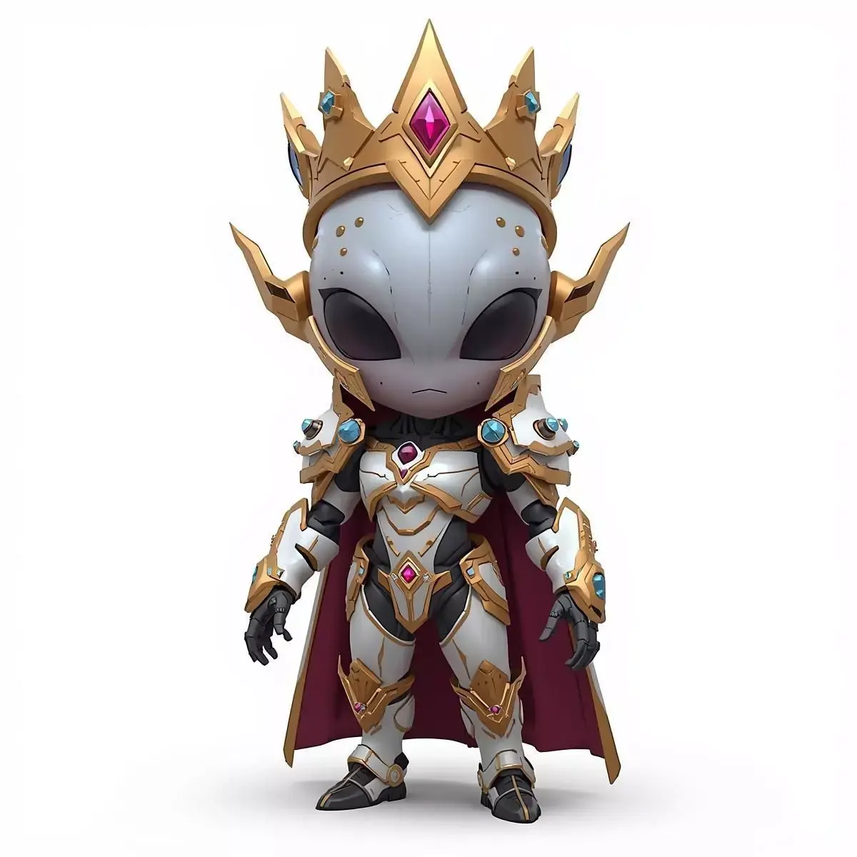Aesthetic Royal Alien King 3D Model Low-poly 3D model purchase