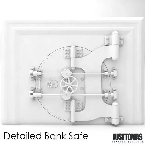 Detailed Bank Safe Low-poly 3D model