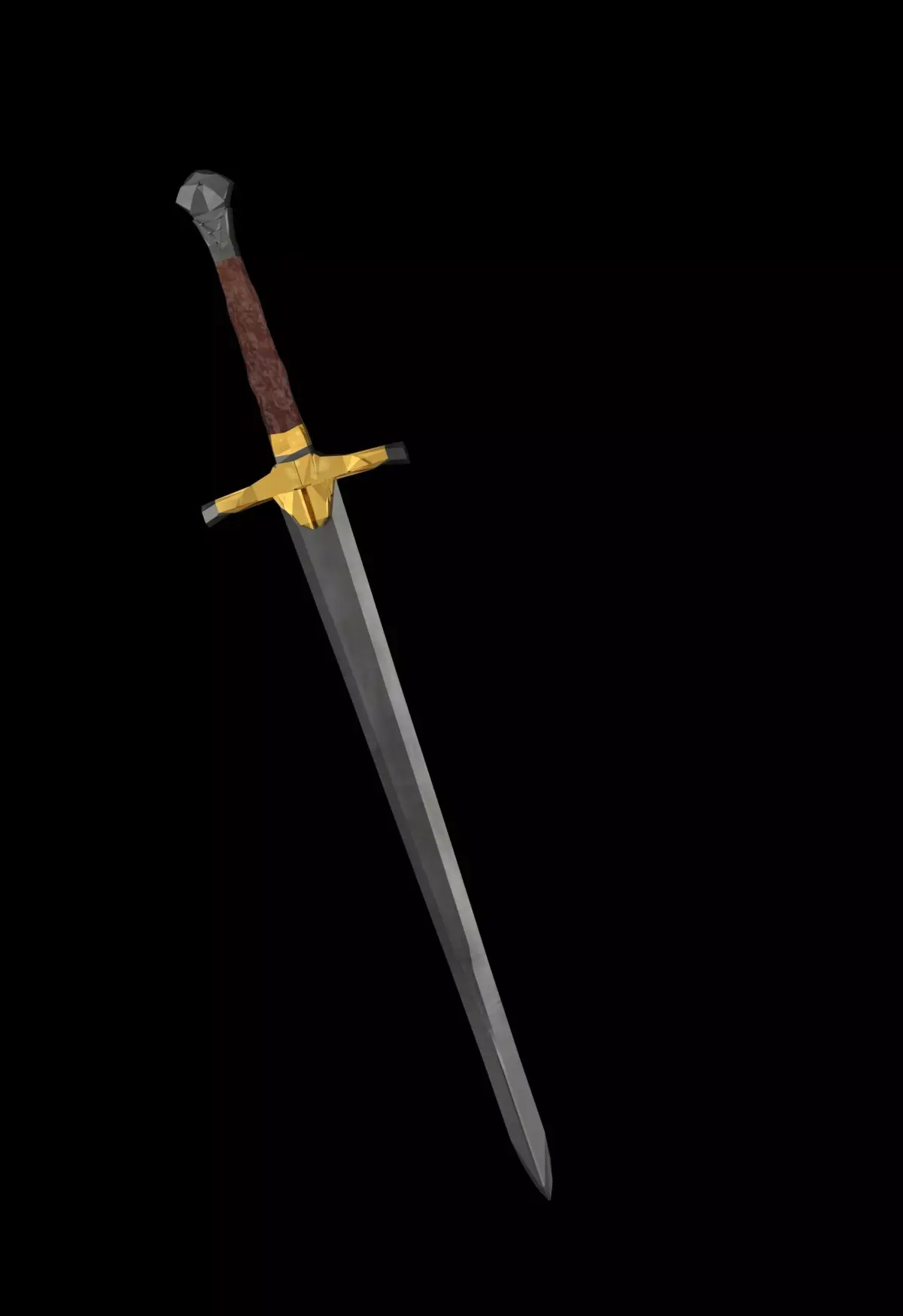 Low Poly Sword lord of rings Free low-poly 3D model