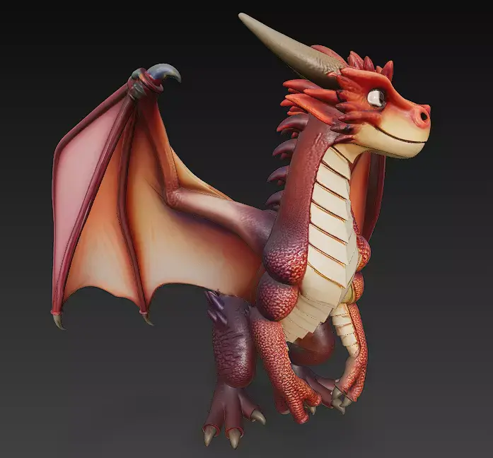 Dragon Realistic 3D Model Basic - Low Poly Realistic Low-poly 3D model 9