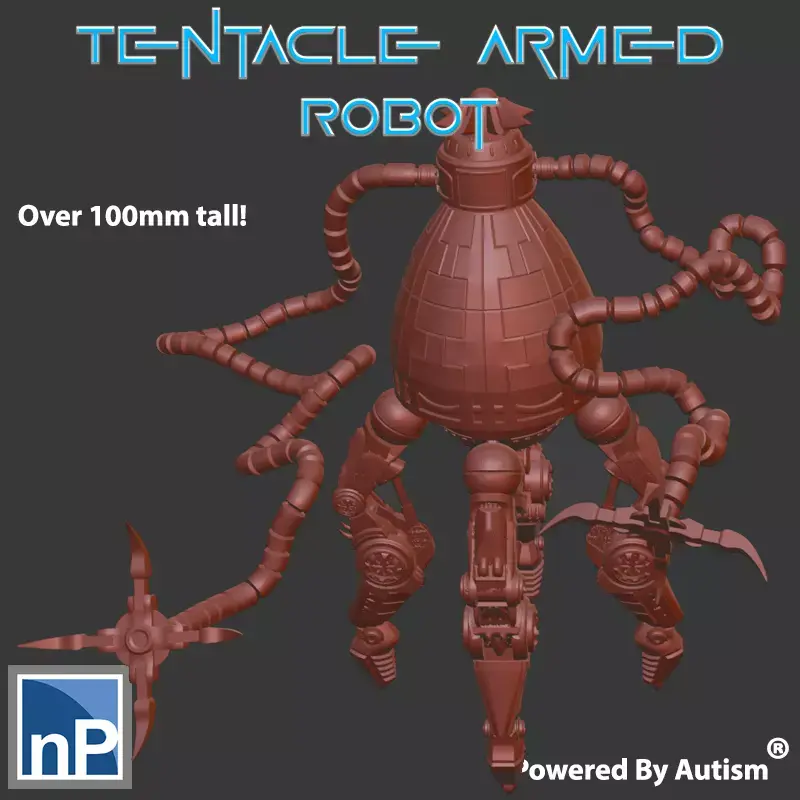 Giant Tentacle-Armed Robot Free 3D print model