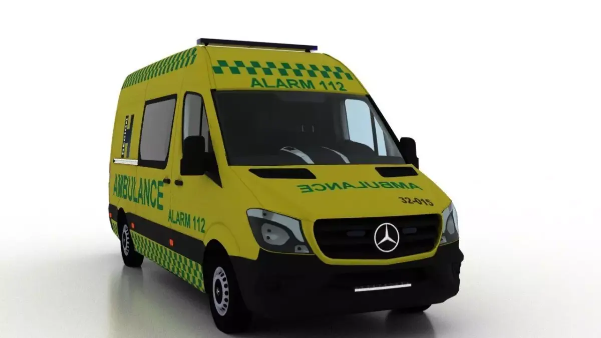 Mercedes Benz Sprinter L2H2 2015 Denmark Ambulance 3D model