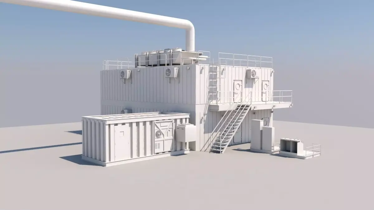 Industrial building 3D model order