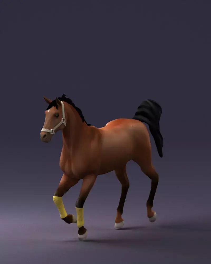 Running horse 0293 3D model