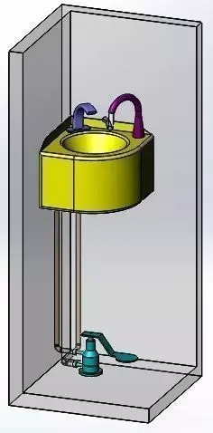 Foot Operated Hand Sink Free 3D model