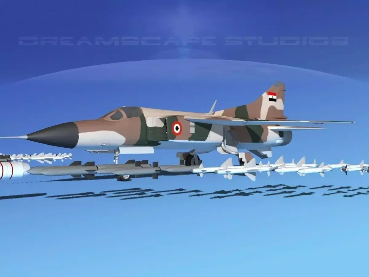 Mig 23 Flogger B Egypt 3D model