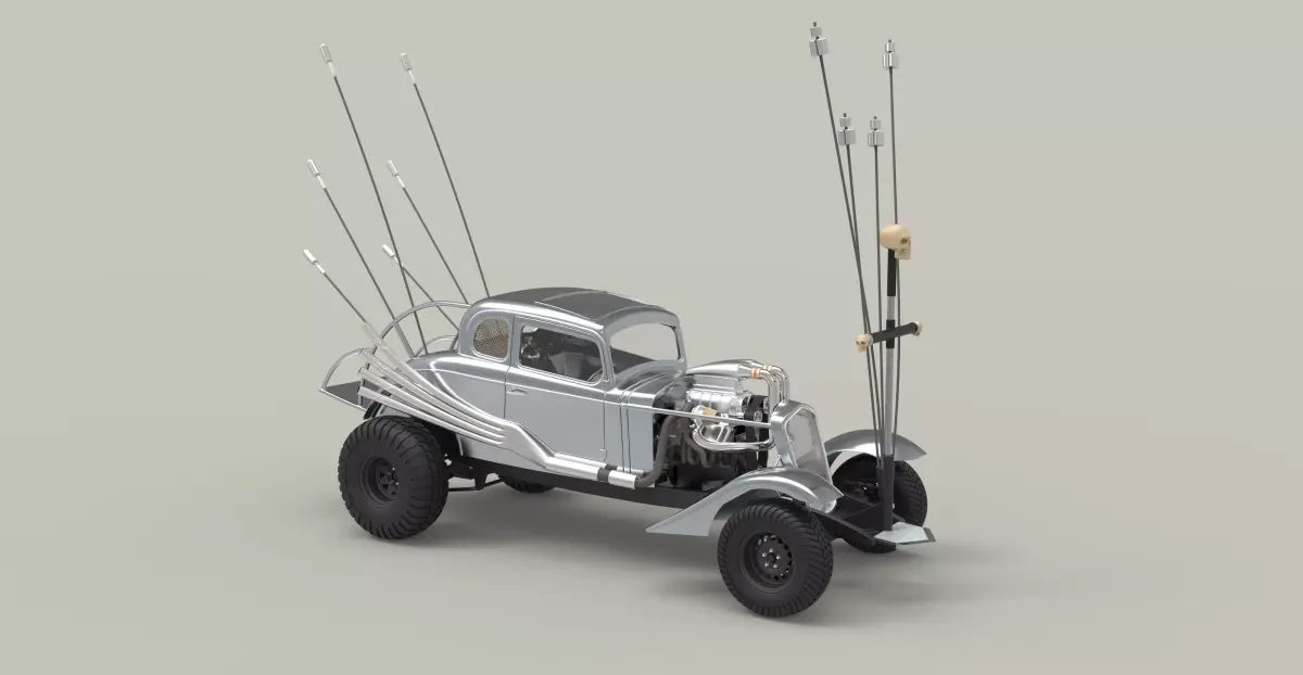 Nux car from the movie Mad Max Fury road 3D model
