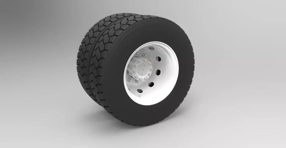 Rear wheel from truck 3D model