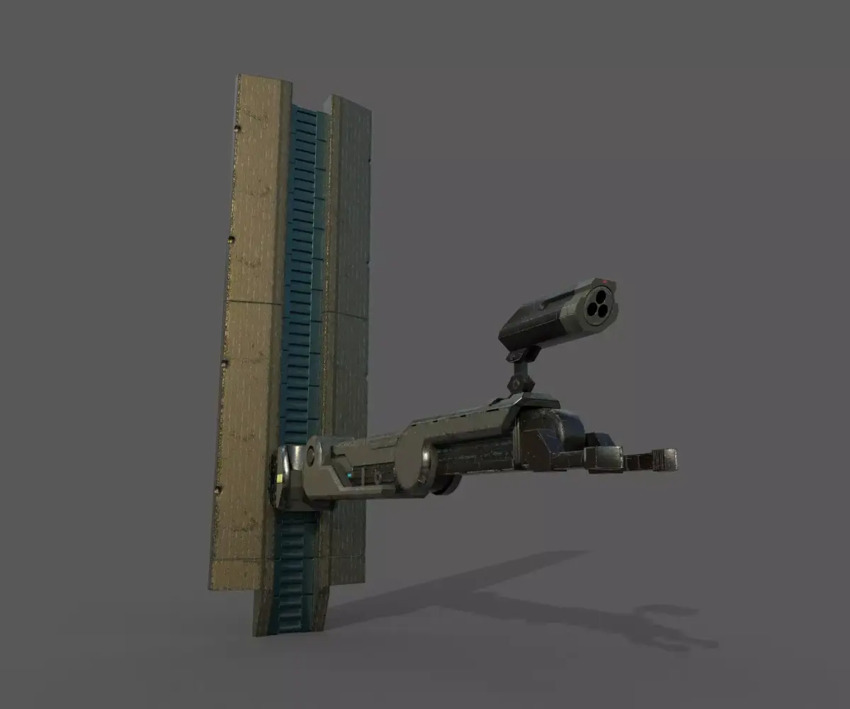 PBR old manipulator 3D model