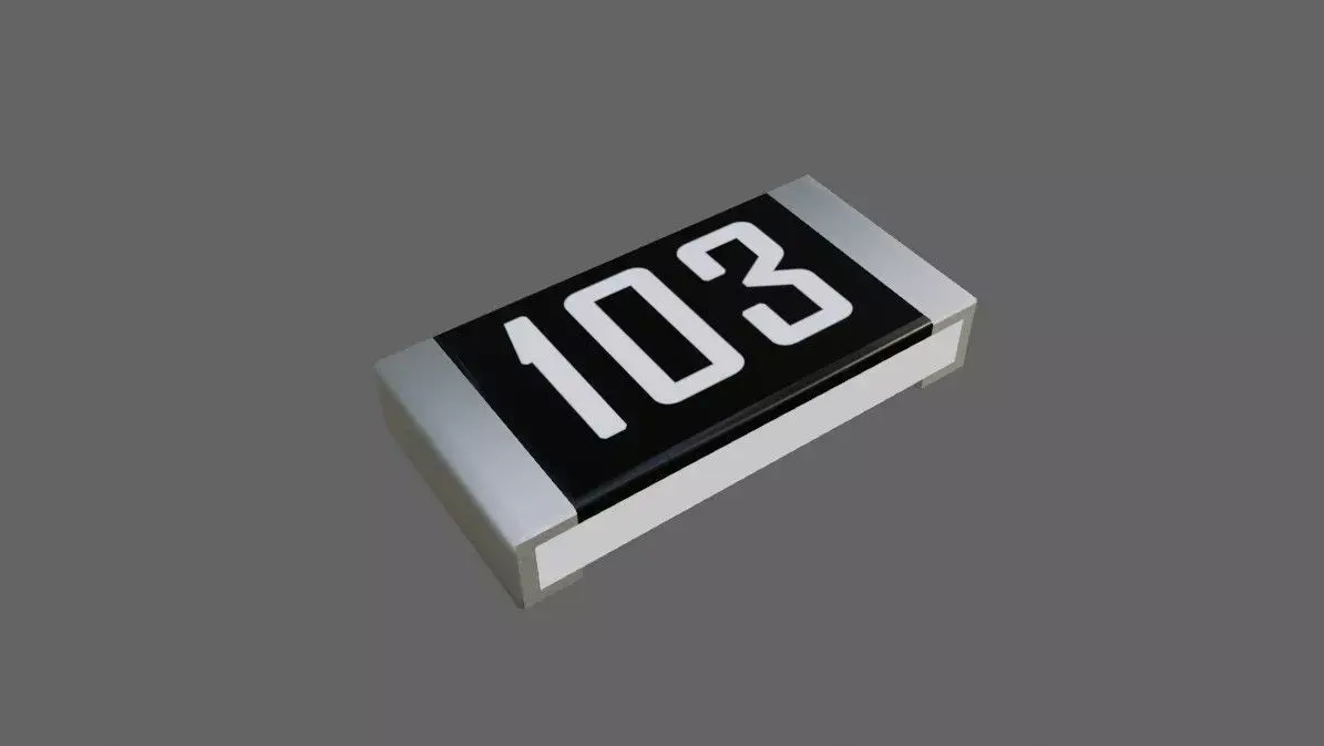 Resistor SMD - Electronic parts Low-poly 3D model