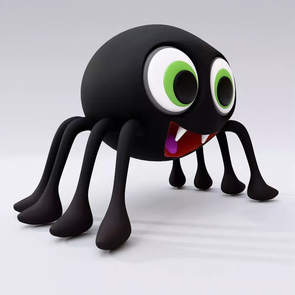  Spider cartoon 3d model  3D model
