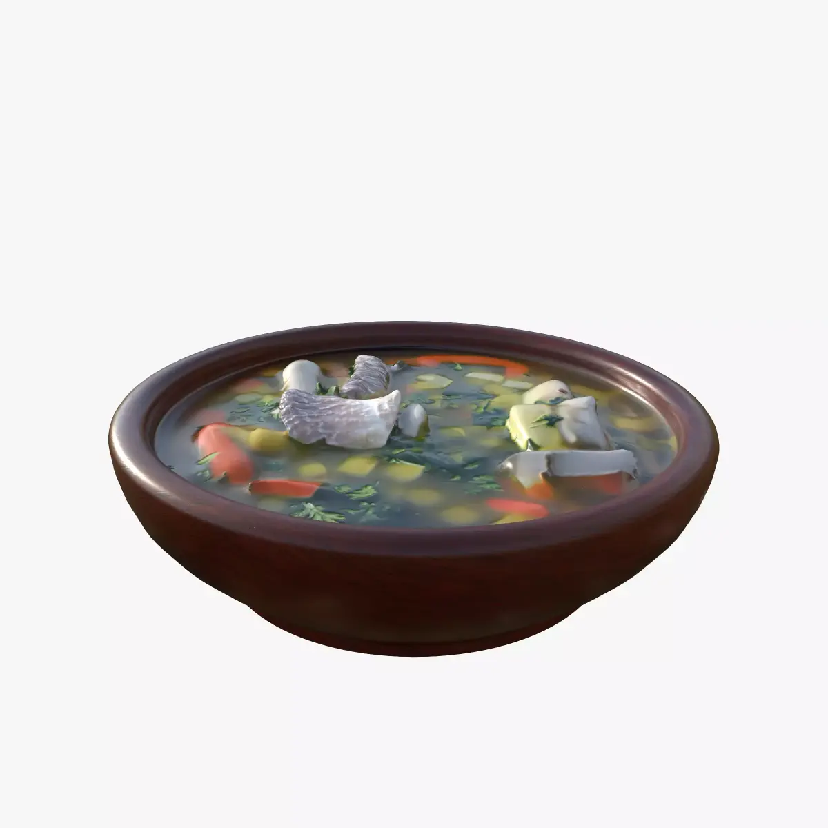 Fish Soup Low-poly 3D model