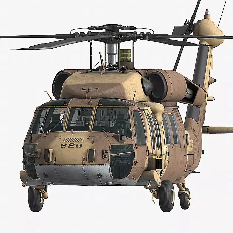 UH-60 YANSHUF Israel Low-poly 3D model