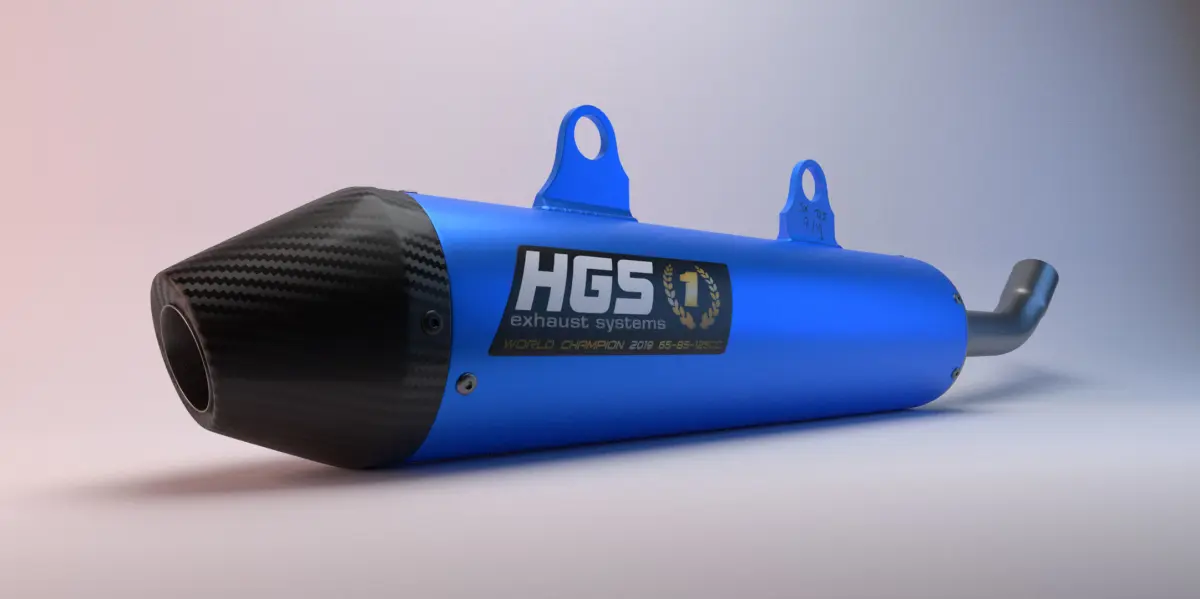 2-Stroke HGS Motocross Exhaust 3D model